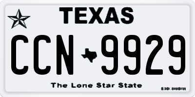 TX license plate CCN9929