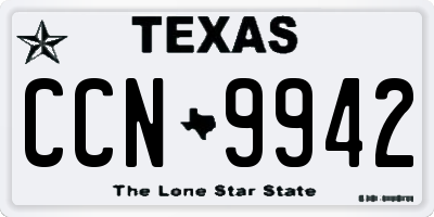 TX license plate CCN9942