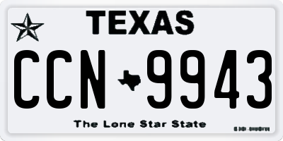 TX license plate CCN9943