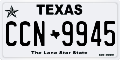 TX license plate CCN9945
