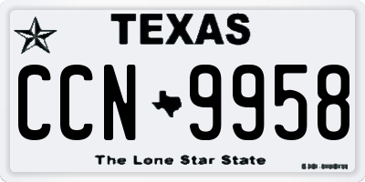 TX license plate CCN9958