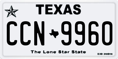 TX license plate CCN9960