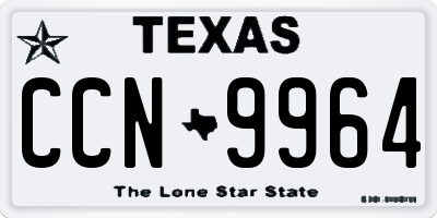 TX license plate CCN9964