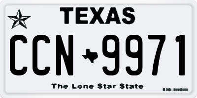 TX license plate CCN9971