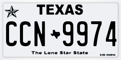 TX license plate CCN9974