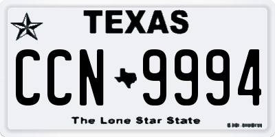 TX license plate CCN9994