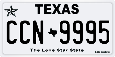 TX license plate CCN9995