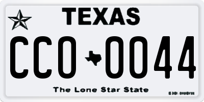 TX license plate CCO0044
