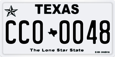 TX license plate CCO0048