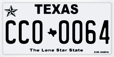 TX license plate CCO0064
