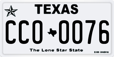 TX license plate CCO0076