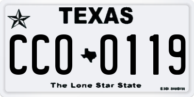 TX license plate CCO0119