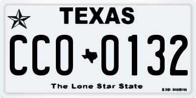 TX license plate CCO0132