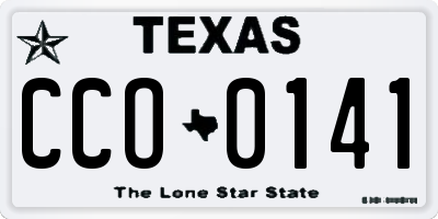 TX license plate CCO0141