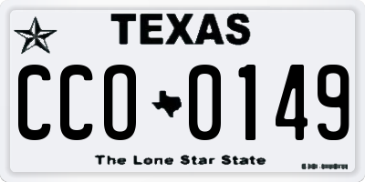 TX license plate CCO0149