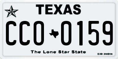 TX license plate CCO0159