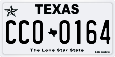 TX license plate CCO0164