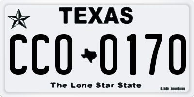 TX license plate CCO0170