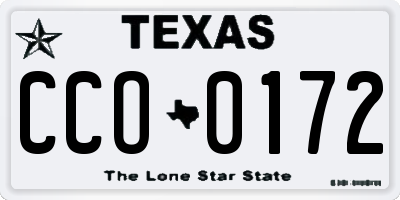 TX license plate CCO0172