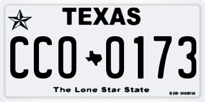 TX license plate CCO0173