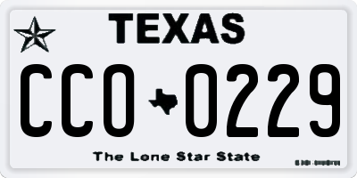 TX license plate CCO0229
