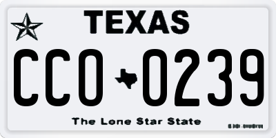 TX license plate CCO0239
