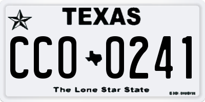 TX license plate CCO0241