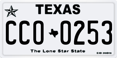 TX license plate CCO0253