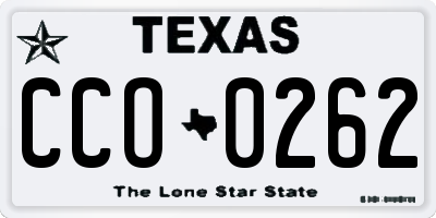 TX license plate CCO0262