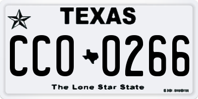 TX license plate CCO0266