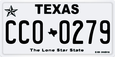 TX license plate CCO0279