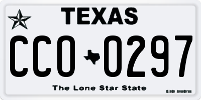 TX license plate CCO0297