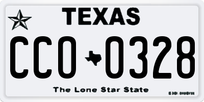 TX license plate CCO0328
