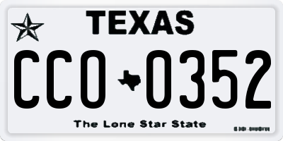 TX license plate CCO0352
