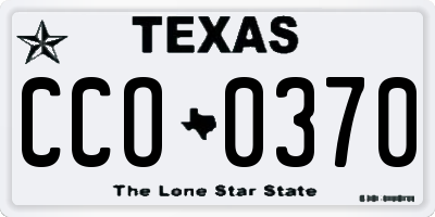 TX license plate CCO0370