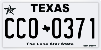 TX license plate CCO0371