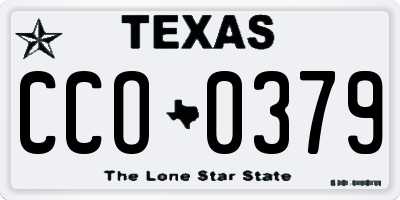 TX license plate CCO0379