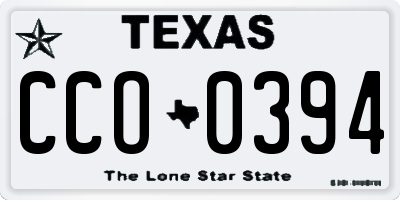 TX license plate CCO0394
