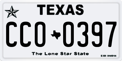 TX license plate CCO0397