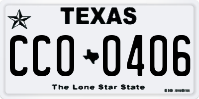 TX license plate CCO0406