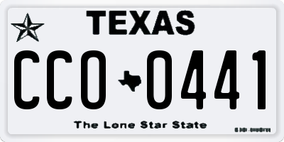 TX license plate CCO0441