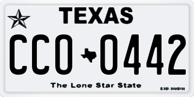 TX license plate CCO0442