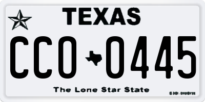 TX license plate CCO0445