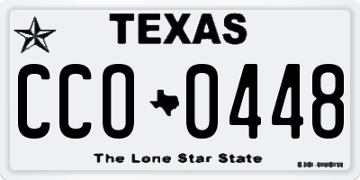 TX license plate CCO0448