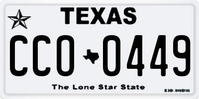 TX license plate CCO0449