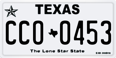 TX license plate CCO0453