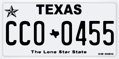 TX license plate CCO0455