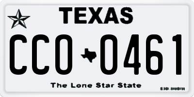 TX license plate CCO0461