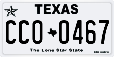 TX license plate CCO0467