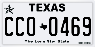 TX license plate CCO0469
